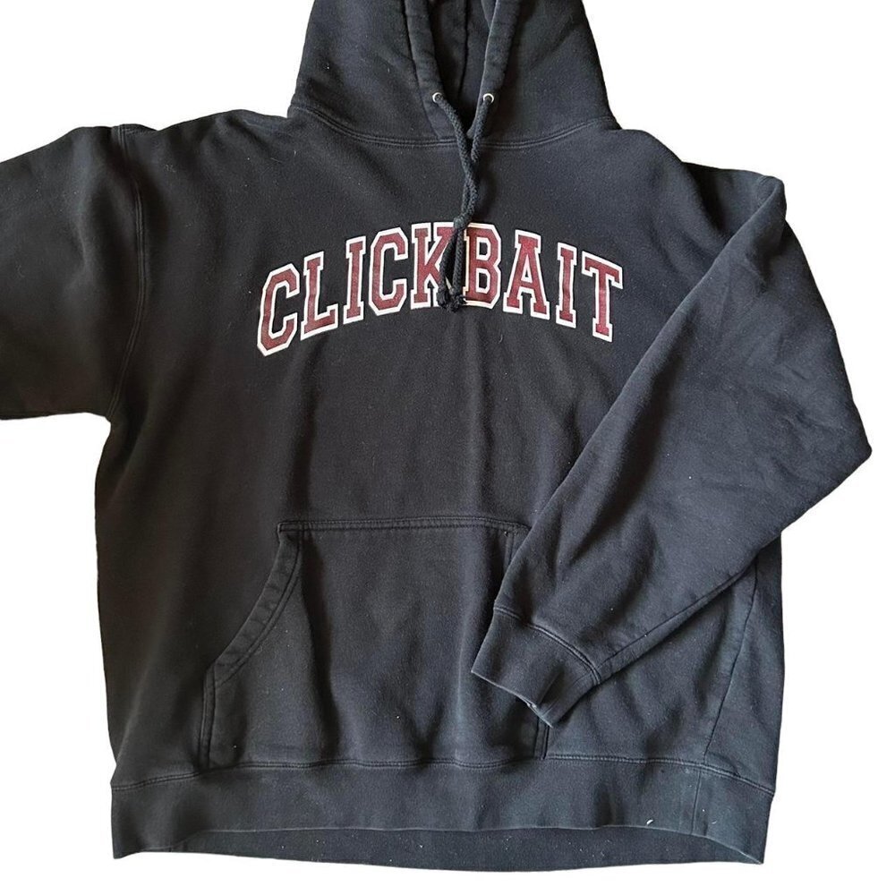 Black Clickbait Hoodie David Dobrik Size XL